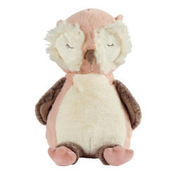 Hibou Thara rose/blanc ailes marrons 32cm de Jardinerie Bordeaux Libourne Gironde dans P206