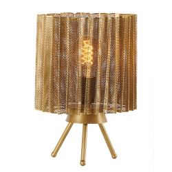 Lampe sur 3 pieds en metal dore 23.5x32x21cm de Jardinerie Bordeaux Libourne Gironde dans P206
