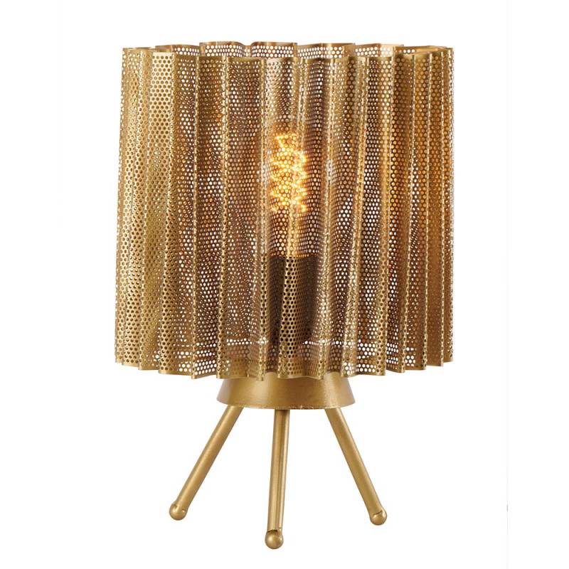 Lampe sur 3 pieds en metal dore 23.5x32x21cm de Jardinerie Bordeaux Libourne Gironde dans P206