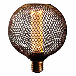 Ampoule LED spherique grillage noir 12x15cm de Jardinerie Bordeaux Libourne Gironde dans P206