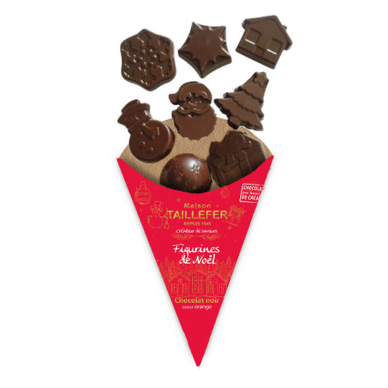 CHOCOLAT NOIR/ORANGE FIGURINE NOEL CORNET 65G de Taillefer dans 🍫 Chocolats