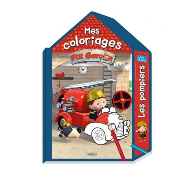 Livre les pompiers - coloriage maison p'tit garc de Jardinerie Bordeaux Libourne Gironde dans C023