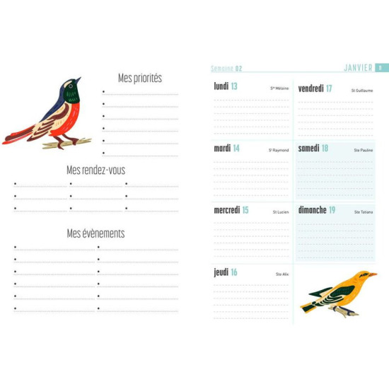 Agenda oiseaux 2026 de Jardinerie Bordeaux Libourne Gironde dans C023