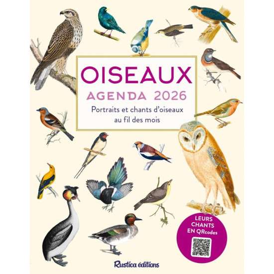 Agenda oiseaux 2026 portraits chants d'oiseaux de Jardinerie Bordeaux Libourne Gironde dans C023