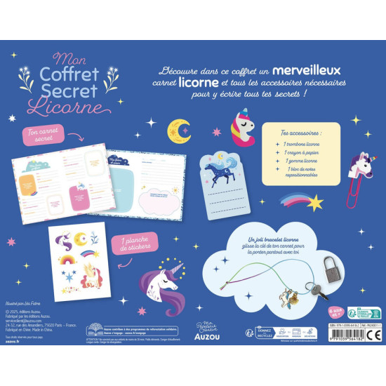 Mon coffret secret licornes de Jardinerie Bordeaux Libourne Gironde dans C023