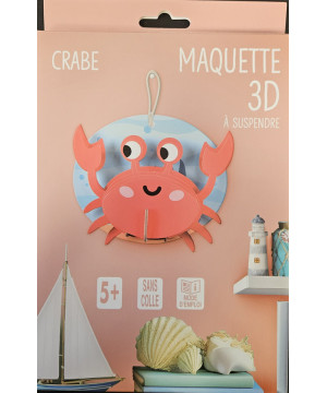 Crabe maquette 3d deco en carton de Jardinerie Bordeaux Libourne Gironde dans C023