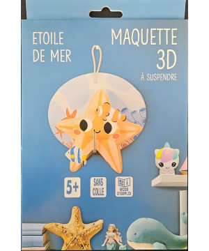 Etoile de mer maquette 3d deco en carton de Jardinerie Bordeaux Libourne Gironde dans C023