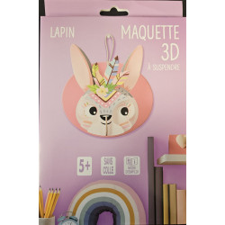 Lapin maquette 3d deco en carton de Jardinerie Bordeaux Libourne Gironde dans C023