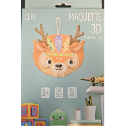Cerf maquette 3d deco en carton de Jardinerie Bordeaux Libourne Gironde dans C023