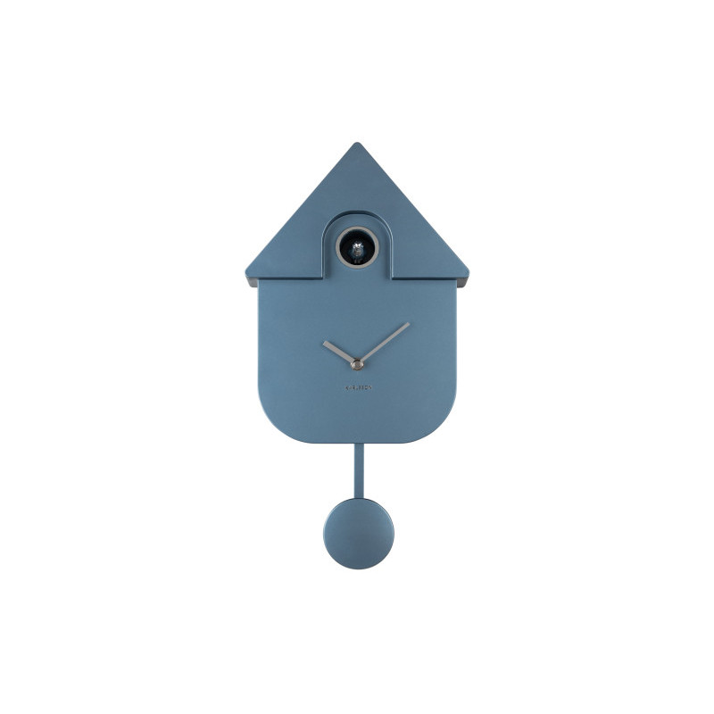 Horloge murale moderne cuckoo metallique bleu de Jardinerie Bordeaux Libourne Gironde dans P2051