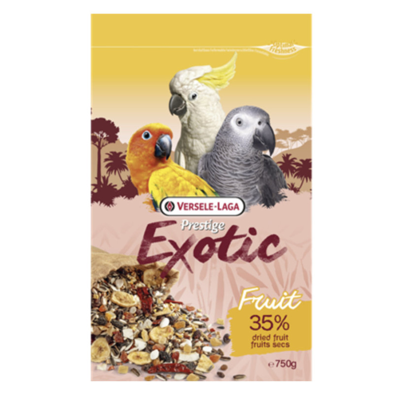 Graines perroquets prestige exotic fruit 750g de Versele Laga - Alimentation pour animaux dans V019