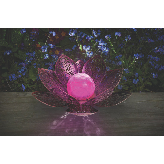 Lanterne solaire lotus damasque. 8 cm de Smart garden dans S1541
