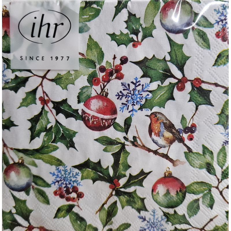 SERVIETTE LUNCH HOUX DE NOEL de Jardinerie Bordeaux Libourne Gironde dans M067