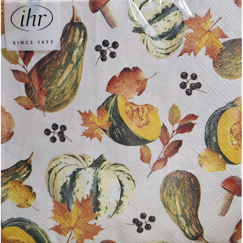 SERVIETTE LUNCH RECOLTE AUTOMNE de Jardinerie Bordeaux Libourne Gironde dans M067