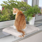 Coin repos rebord fenêtre 51x36cm gris clair de Trixie - Produit pour animaux dans T050