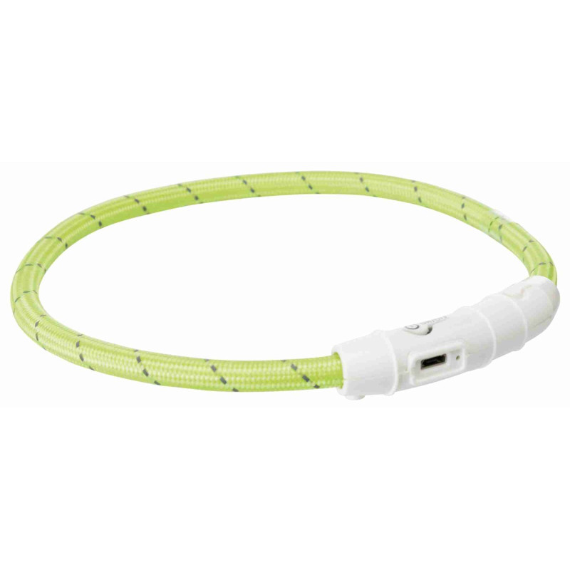 Collier lumineux chien m-l: 45cm/7mm. vert de Trixie - Produit pour animaux dans T050