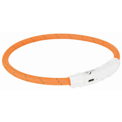 Collier lumineux chien m-l: 45cm/7mm. orange de Trixie - Produit pour animaux dans T050