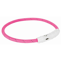 Collier lumineux chien l-xl: 65cm/7mm. rose de Trixie - Produit pour animaux dans T050
