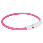 Collier lumineux chien l-xl: 65cm/7mm. rose de Trixie - Produit pour animaux dans T050