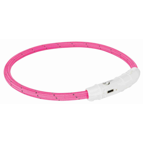 Collier lumineux chien xs-s: 35cm/7mm. rose de Trixie - Produit pour animaux dans T050