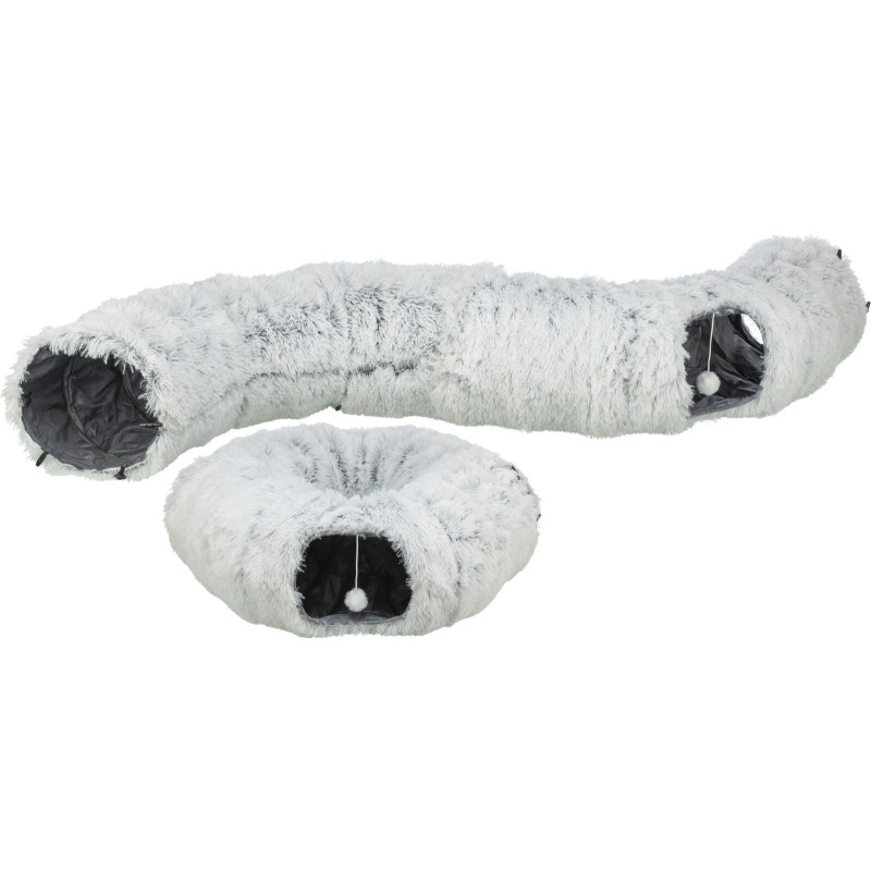 Tunnel de jeu/donut harvey peluche 25x160cm gris de Trixie - Produit pour animaux dans T050