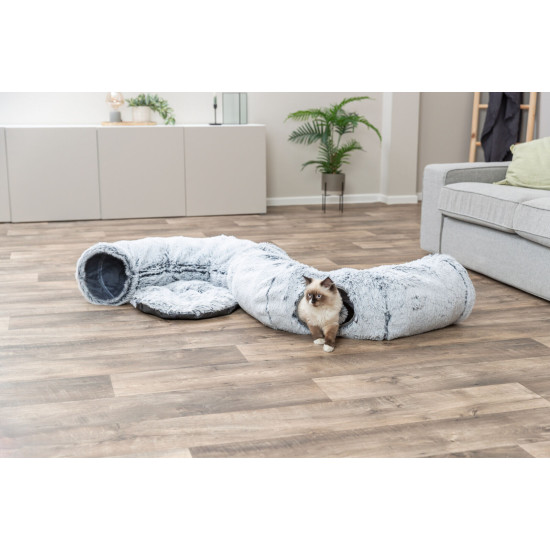 Tunnel de jeu/donut harvey peluche 25x160cm gris de Trixie - Produit pour animaux dans T050