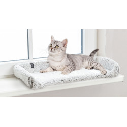 Matelas calida rebord fenêtre 60x25cm blanc-gris de Trixie - Produit pour animaux dans T050