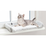 Matelas calida rebord fenêtre 60x25cm blanc-gris de Trixie - Produit pour animaux dans T050