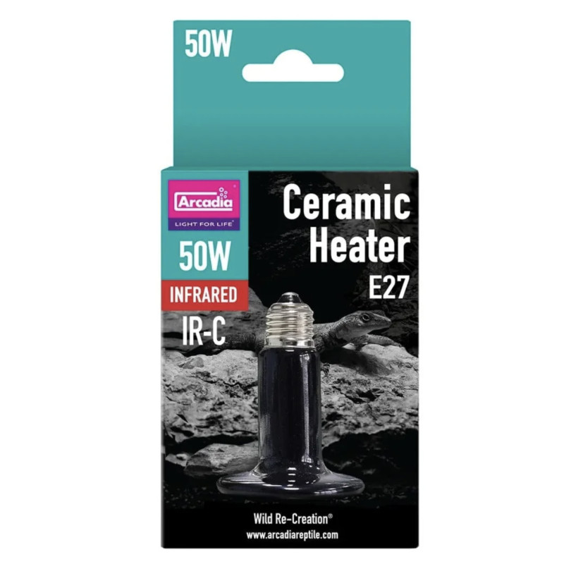 Ampoule chauffante ceramique arcadia 50 watt de Habistat, le matériel pour les reptiles dans A075