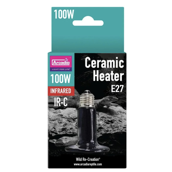 Ampoule chauffante ceramique arcadia 100 watt de Habistat, le matériel pour les reptiles dans A075