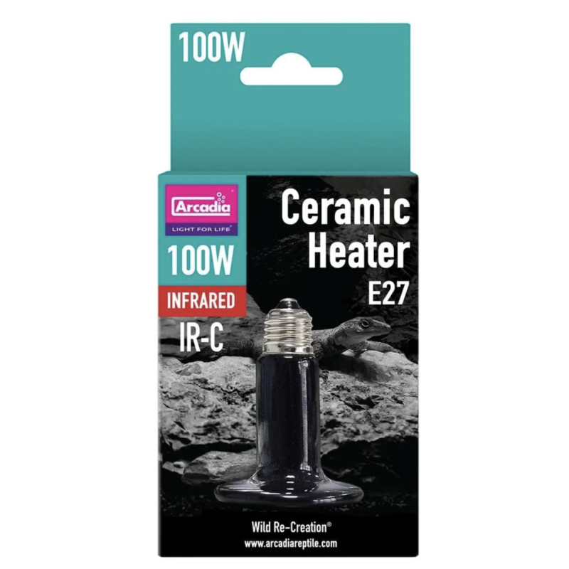 Ampoule chauffante ceramique arcadia 100 watt de Habistat, le matériel pour les reptiles dans A075