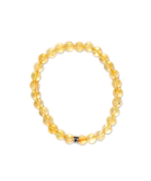 Bracelet citrine perles rondes 6 mm de Herboristerie et Esotérisme à Libourne dans D040