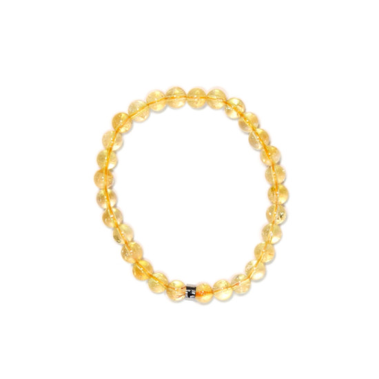 Bracelet citrine perles rondes 6 mm de Herboristerie et Esotérisme à Libourne dans D040