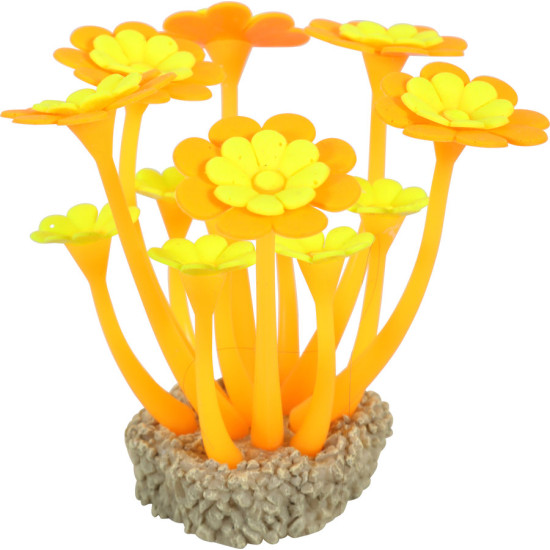 Decor flowers 2 orange/jaune pour aquarium de Zolux - Produit pour animaux dans Z002