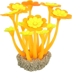 Decor flowers 2 orange/jaune pour aquarium de Zolux - Produit pour animaux dans Z002
