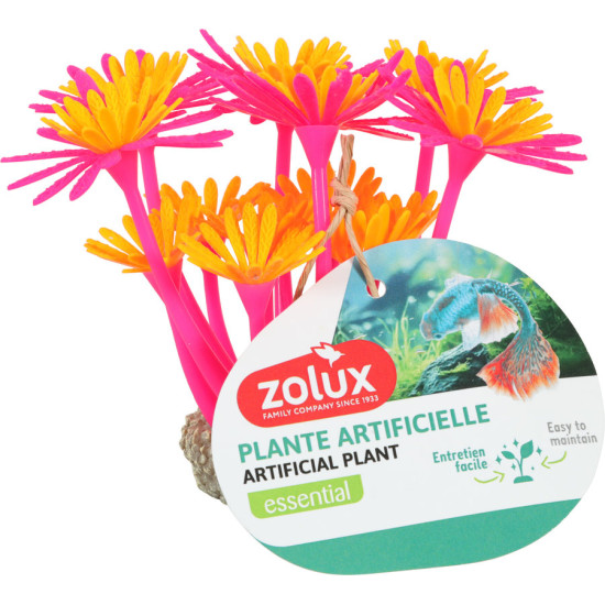 Decor flowers 3 rose/ orange pour aquarium de Zolux - Produit pour animaux dans Z002