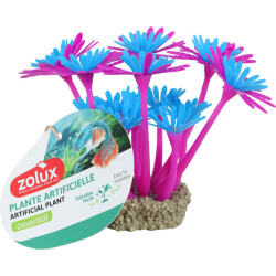 Decor flowers 3 violet/ bleu pour aquarium de Zolux - Produit pour animaux dans Z002