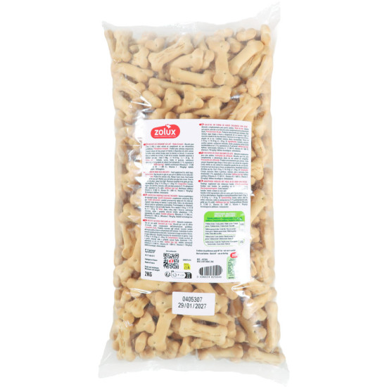 Biscuit lait vrac 2kg pour chien de Zolux - Produit pour animaux dans Z002