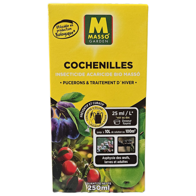Cochenilles, Pucerons Traitement dhiver 250 ml U de Masso - Engrais bio et soin des plantes dans M037