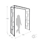 /Arche tube carre 25 Lineale 155x50x198 cm anth de Louis moulin, décoration pour le jardin dans L108