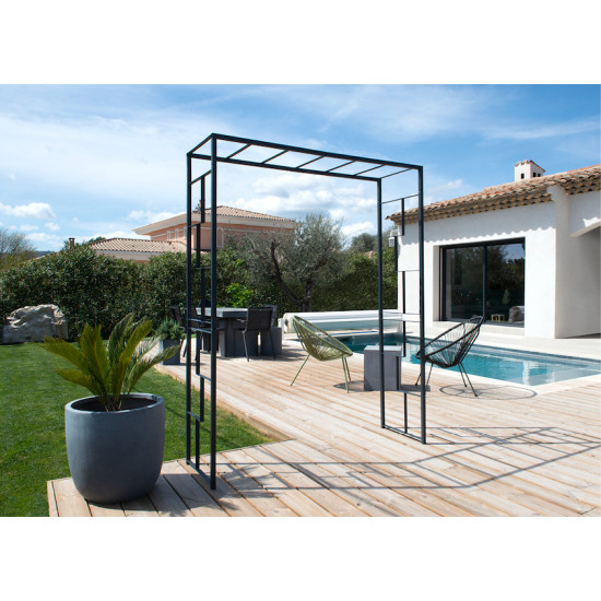 /Arche tube carre 25 Lineale 155x50x198 cm anth de Louis moulin, décoration pour le jardin dans L108