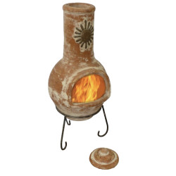 Cheminee Mexicaine rustique Sol Large orange sup de Jardinerie Bordeaux Libourne Gironde dans G0911