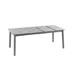Table oron 150/190x100 cm hpl top ciment/titane de Lafuma - transat dans L033