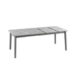 Table oron 150/190x100 cm hpl top ciment/titane de Lafuma - transat dans L033