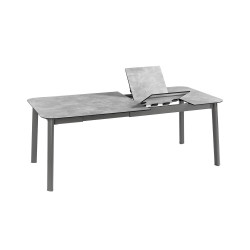 Table oron 150/190x100 cm hpl top ciment/titane de Lafuma - transat dans L033