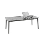 Table oron 150/190x100 cm hpl top ciment/titane de Lafuma - transat dans L033