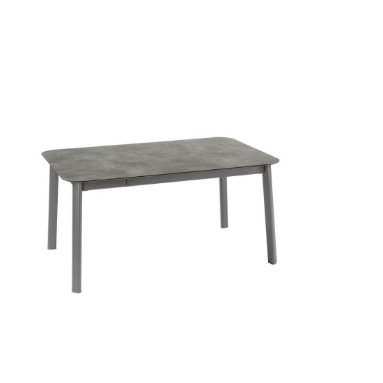 Table oron 150/190x100 cm hpl top fusain/titane de Lafuma - transat dans L033