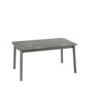 Table oron 150/190x100 cm hpl top fusain/titane de Lafuma - transat dans L033