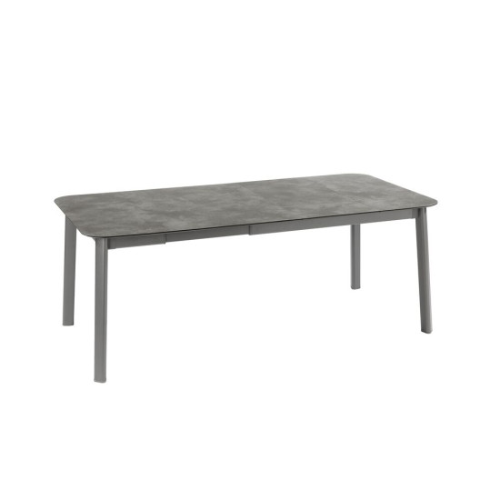 Table oron 150/190x100 cm hpl top fusain/titane de Lafuma - transat dans L033