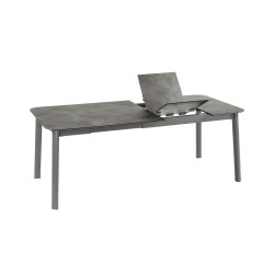 Table oron 150/190x100 cm hpl top fusain/titane de Lafuma - transat dans L033